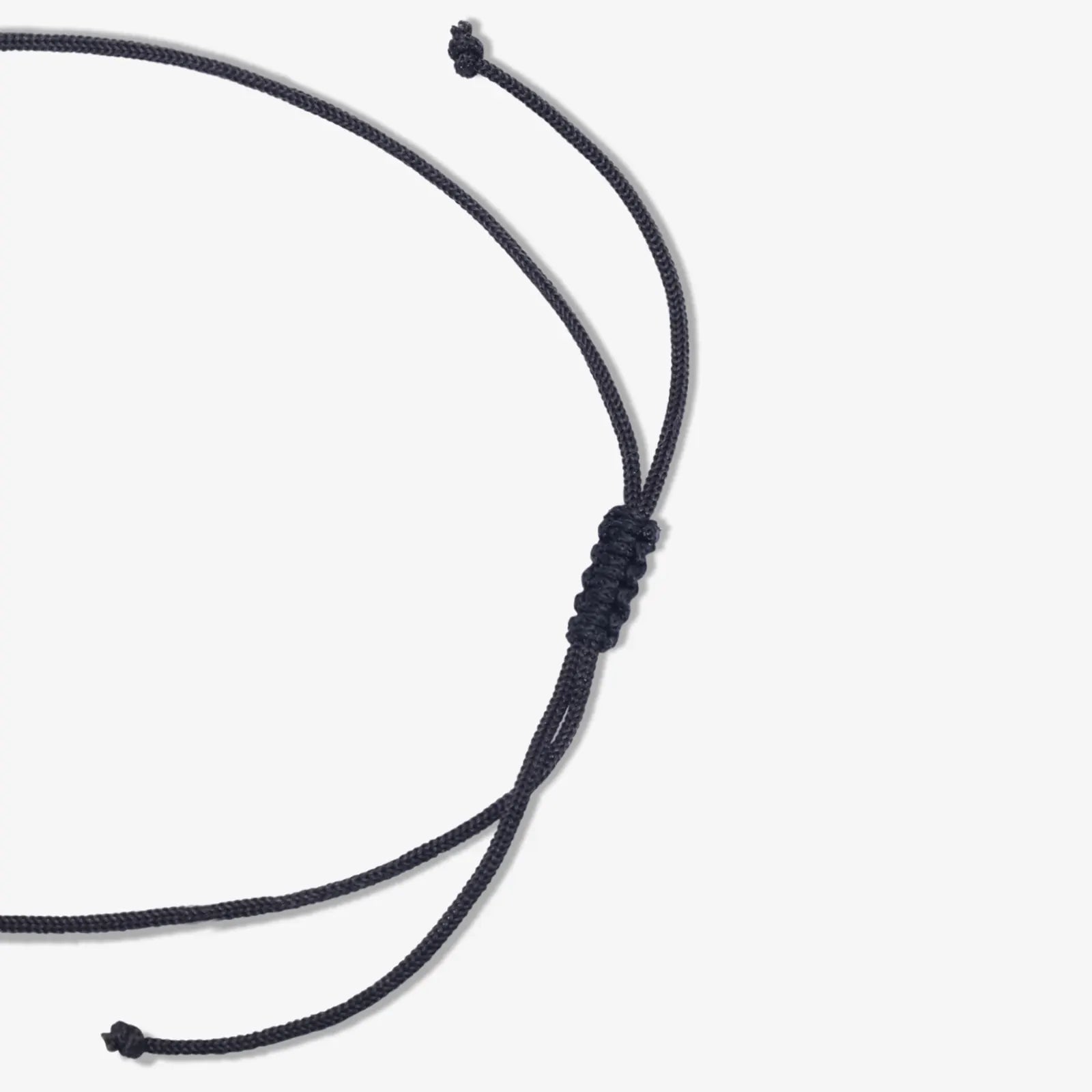 Silver Floral Black Thread Anklet