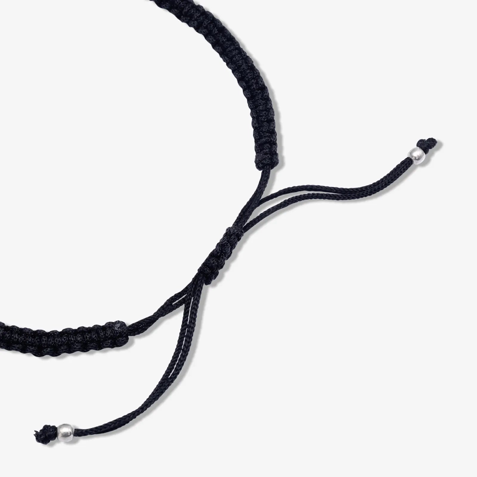 Silver Blue Star Black Thread Anklet