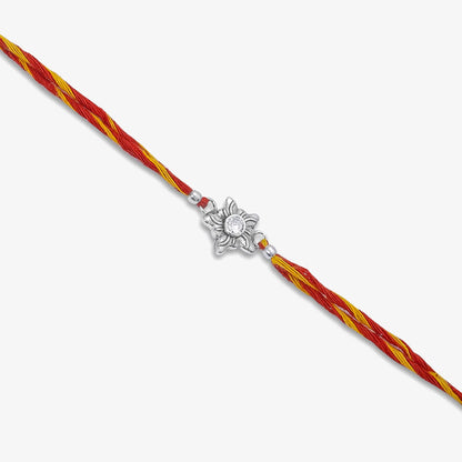 Star Design Silver Rakhi for Brother