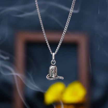 Silver Om Shivling Locket