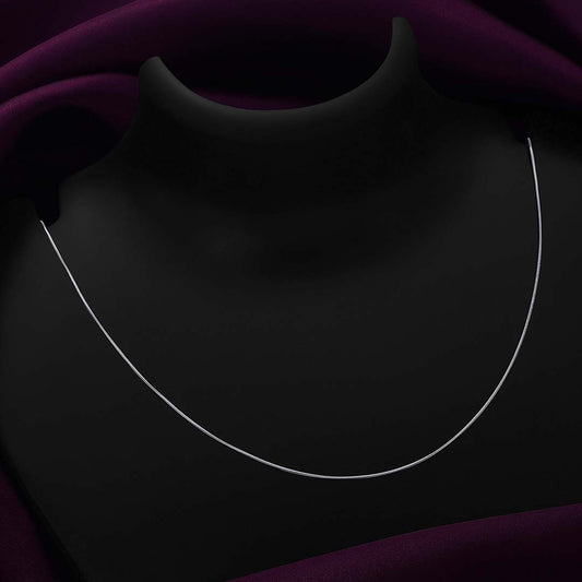 Silver chain - Pure 925 Silver Chain &#8211; Delicate Round Snake Design For Women