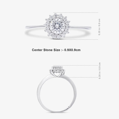 CZ Blooming Flower Silver Ring - Tweov Jewels