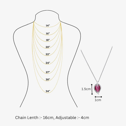 Pink Leaf Silver Pendant Necklace - Tweov Jewels