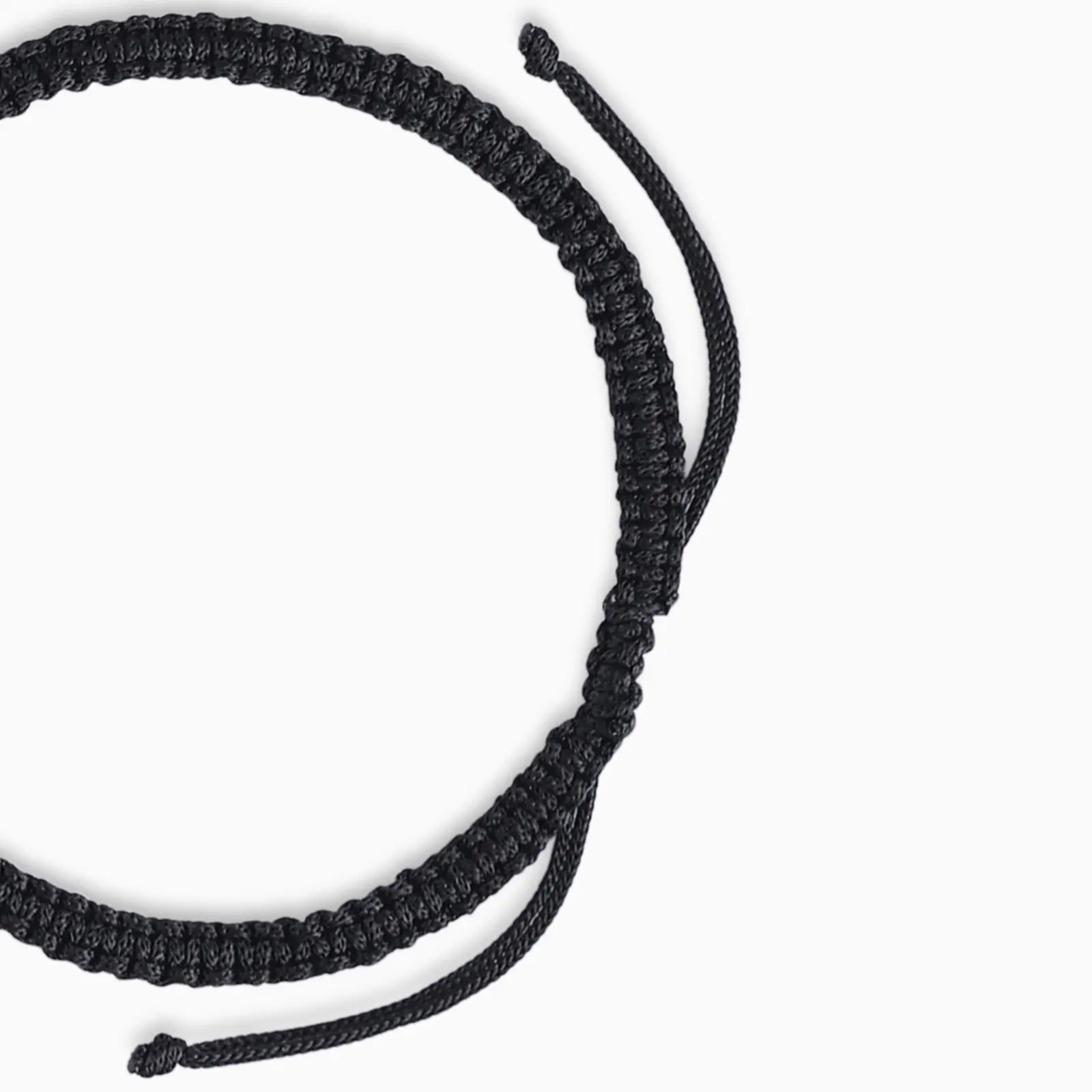 Tortoise Design Silver Black Thread Anklet