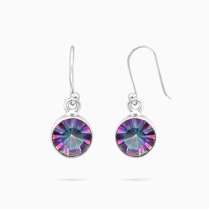 Pure Silver Pendant Set with Swarovski Crystal - Circle-Shaped Hoop Model - Tweov Jewels