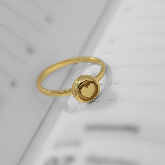 Gold Ring - Pure Silver Ring &#8211; Romanticised With Gold Finish