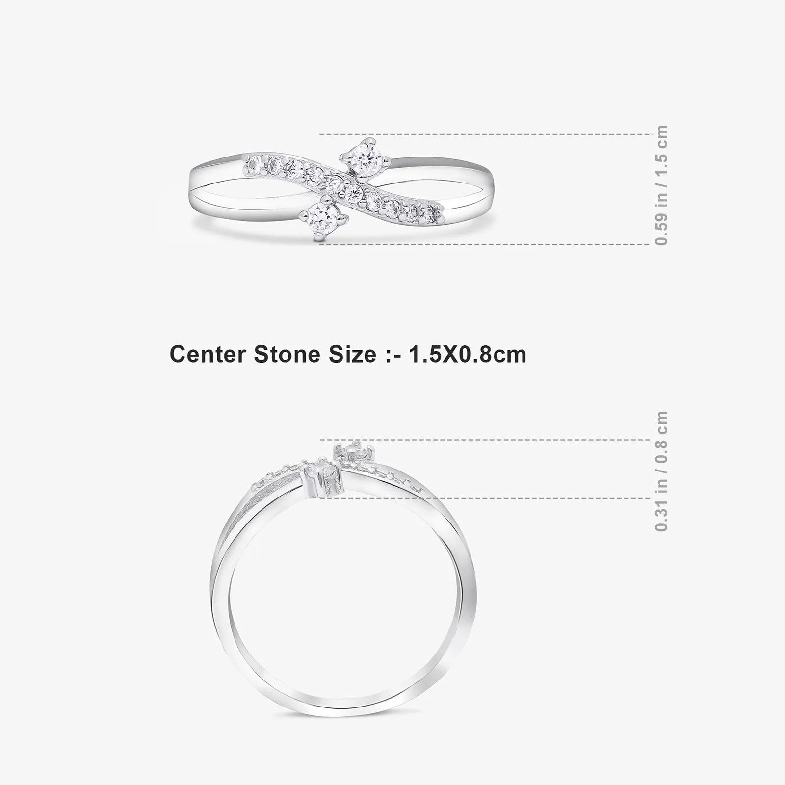 Infinity Cut Silver Ring