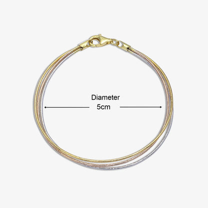 Triple Layer Sterling Silver Snake Bracelet - Tweov Jewels