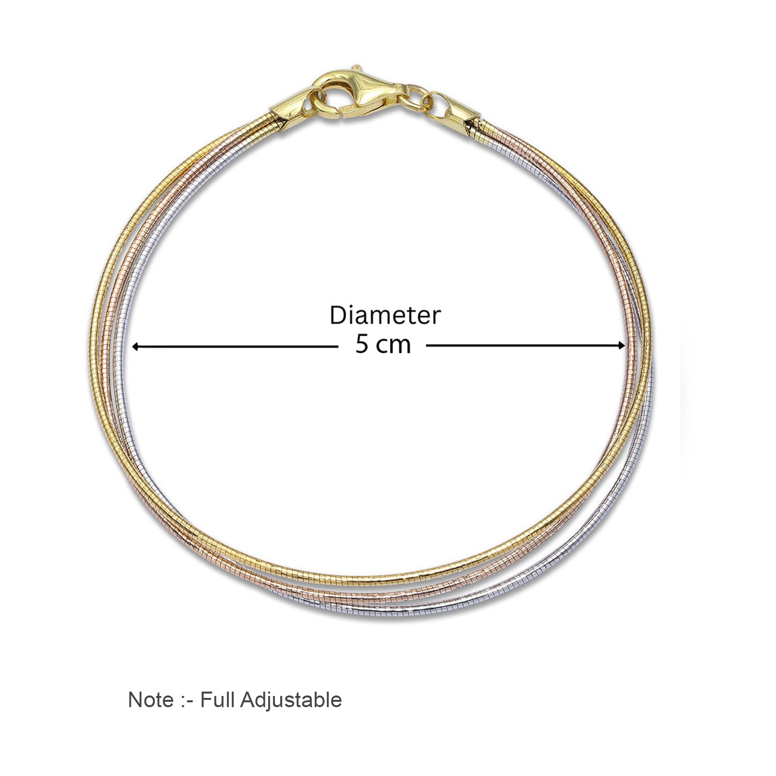 Triple Layer Sterling Silver Snake Bracelet