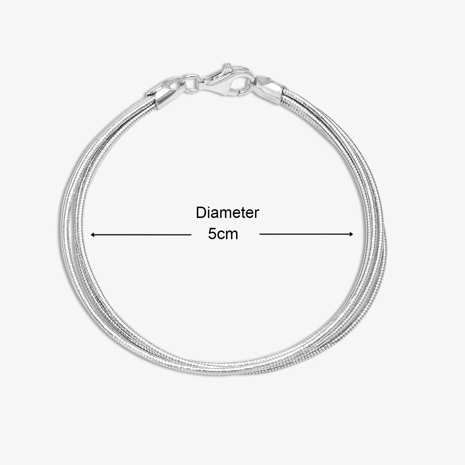 Silver Plain Bracelet for Women