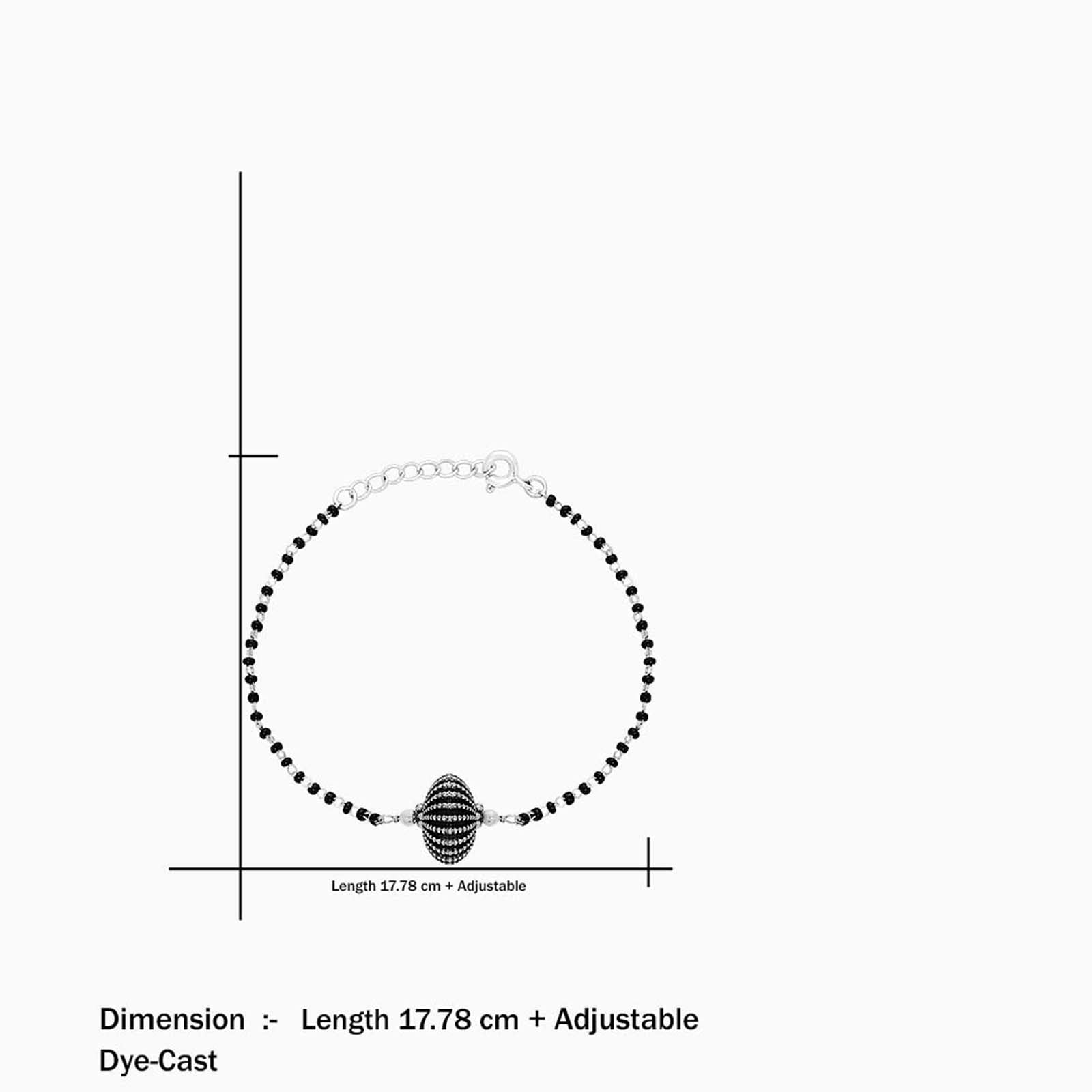 Oxidized Charm Bracelet for Women – 925 Sterling Silver Oxidized Finish