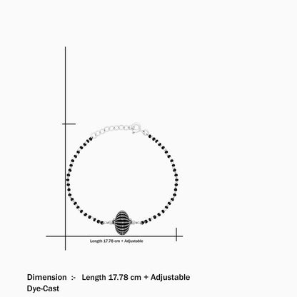 Oxidized Charm Bracelet for Women – 925 Sterling Silver Oxidized Finish