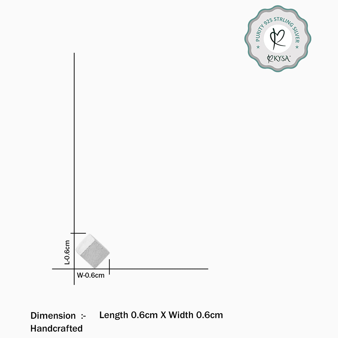 Pure Silver Studs - Mini Cubic Design - Tweov Jewels