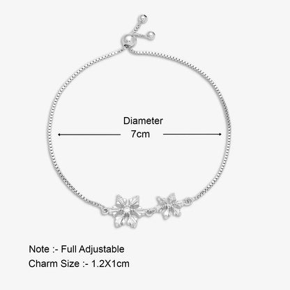 Snowflake Design Silver Bracelet