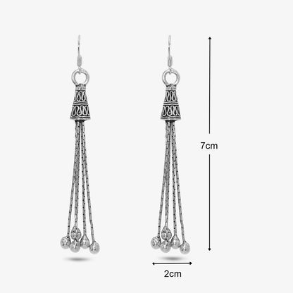 Dangling Tassel Earrings for Women – 925 Sterling Silver Oxidised
