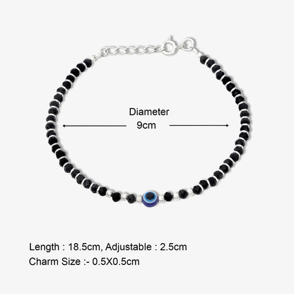 Evil Eye Crystal Bracelet for Women – 925 Sterling Silver