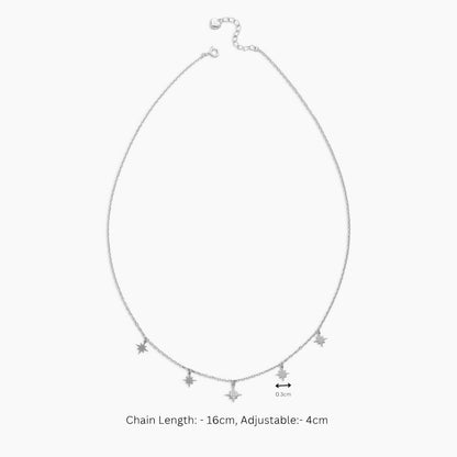 Starlight Necklace for Women – 925 Sterling Silver Rhodium Plated