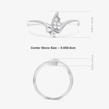 Butterfly Wings Silver Ring