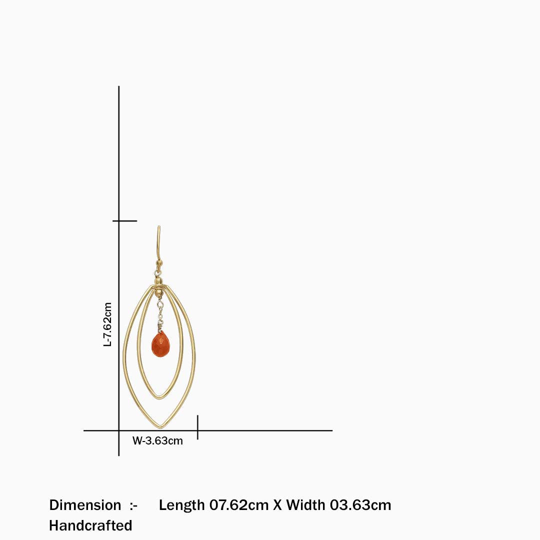 Pure Silver Earrings - Touch Of Beauty Carnalian - Tweov Jewels
