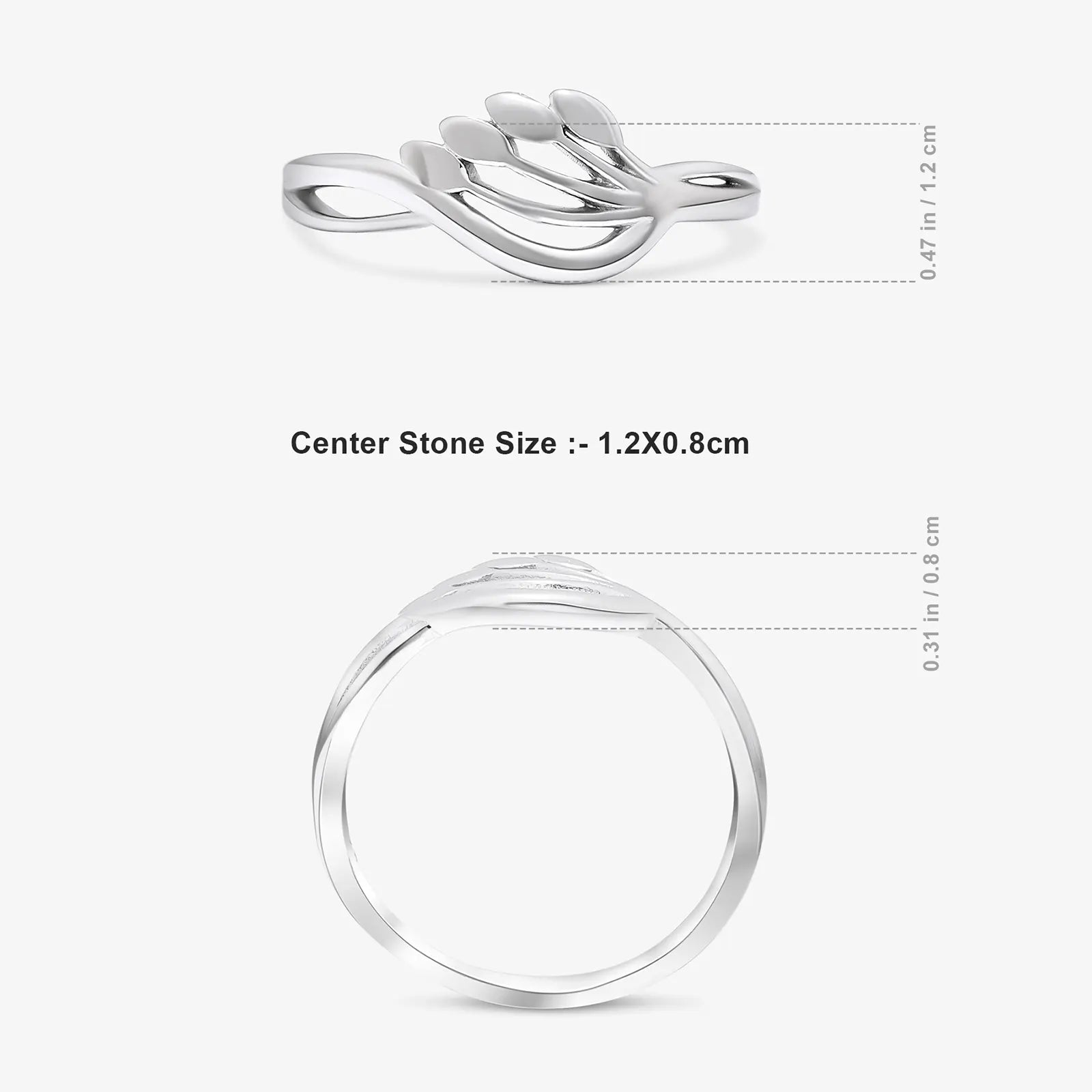 Wavy Petal Silver Ring