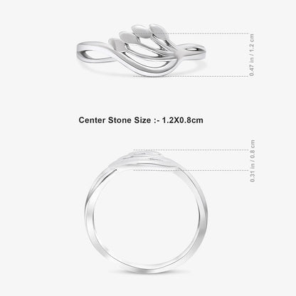 Wavy Petal Silver Ring