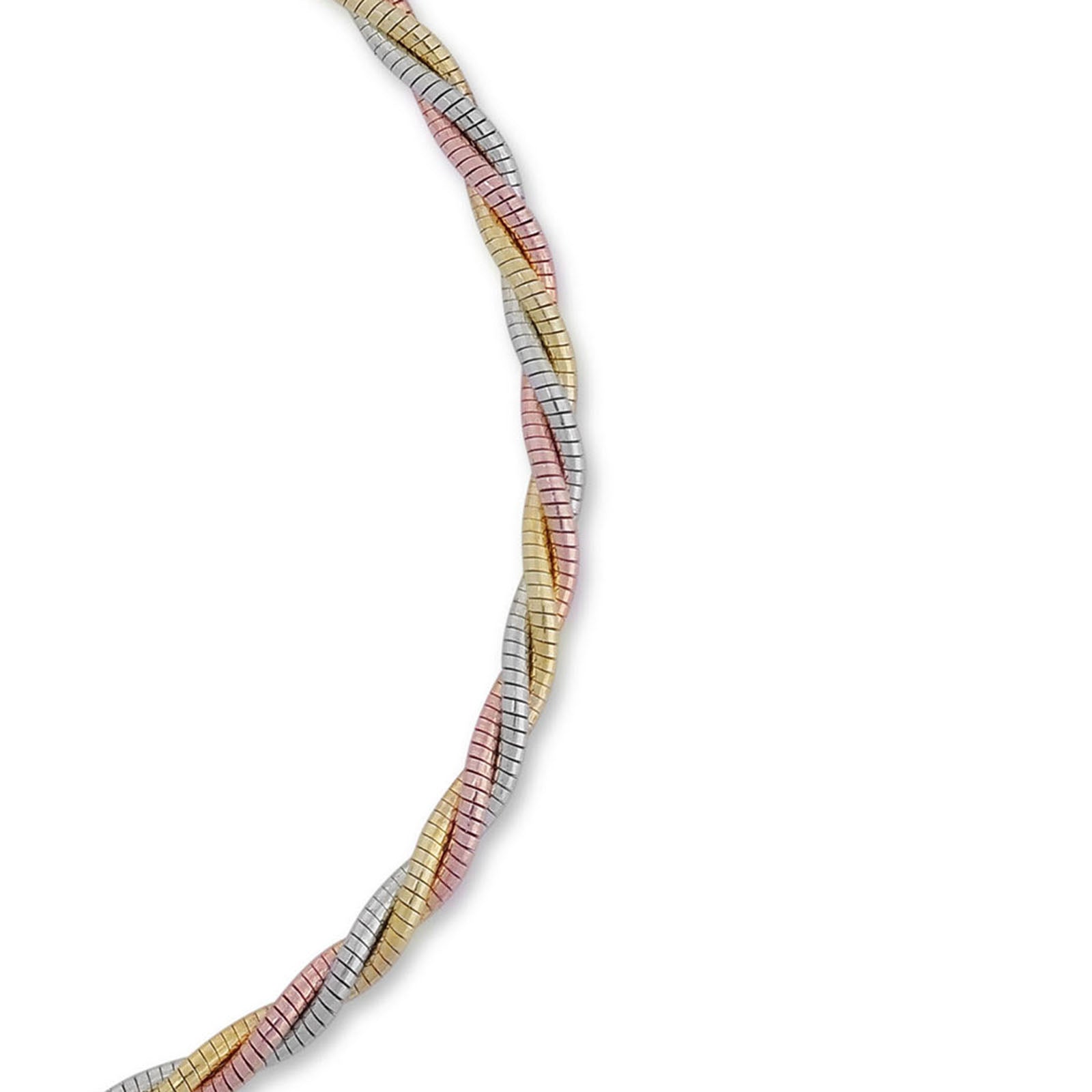 Silver Tricolor Twisted Rope Bracelet - Tweov Jewels