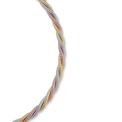 Silver Tricolor Twisted Rope Bracelet - Tweov Jewels