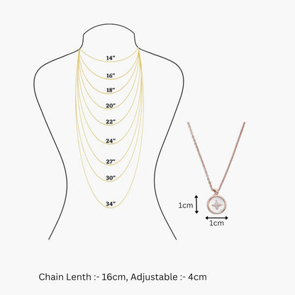 Star Pendant Necklace for Women – 925 Sterling Silver Rose Gold Plated