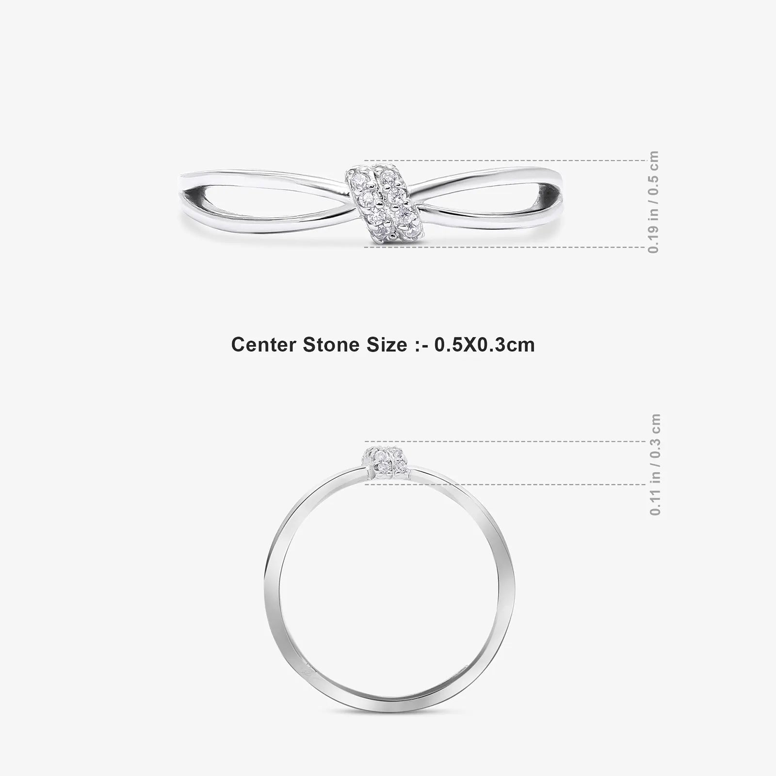 CZ Infinity Love Silver Ring