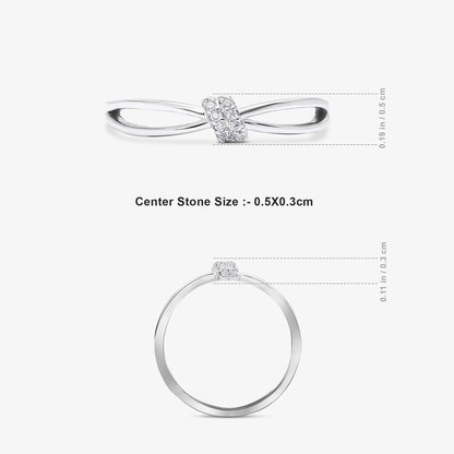 CZ Infinity Love Silver Ring