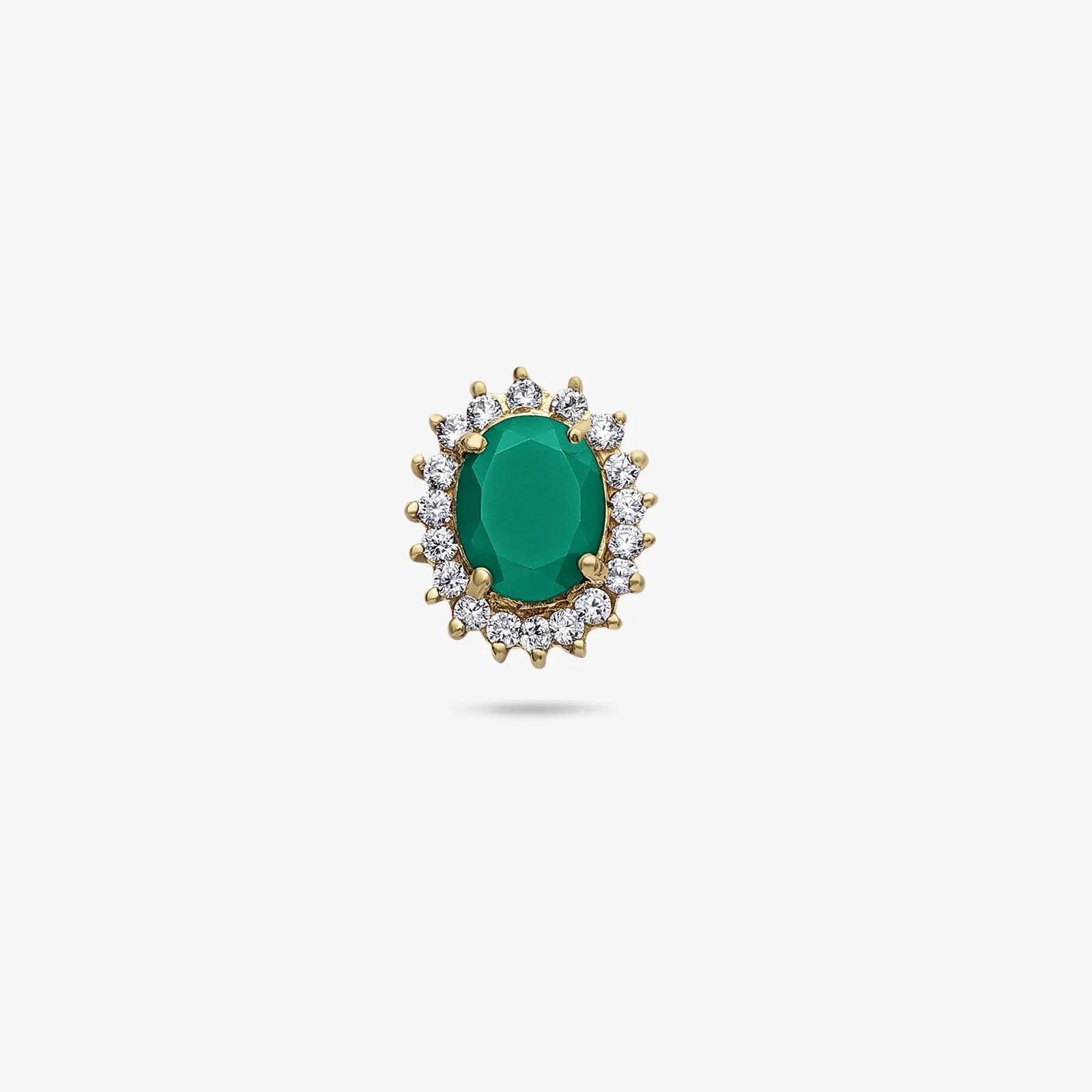 Pure Silver Emerald Green Pendant & Earrings Set