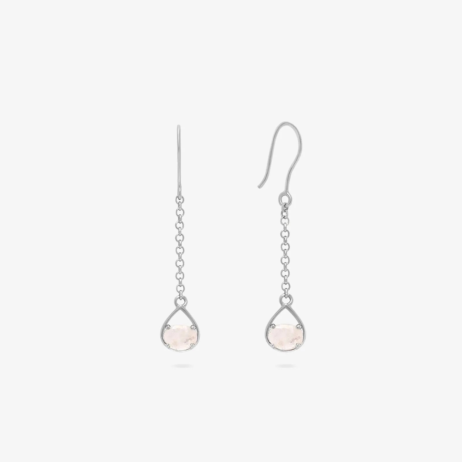 Moonstone Long Drop Earring Design