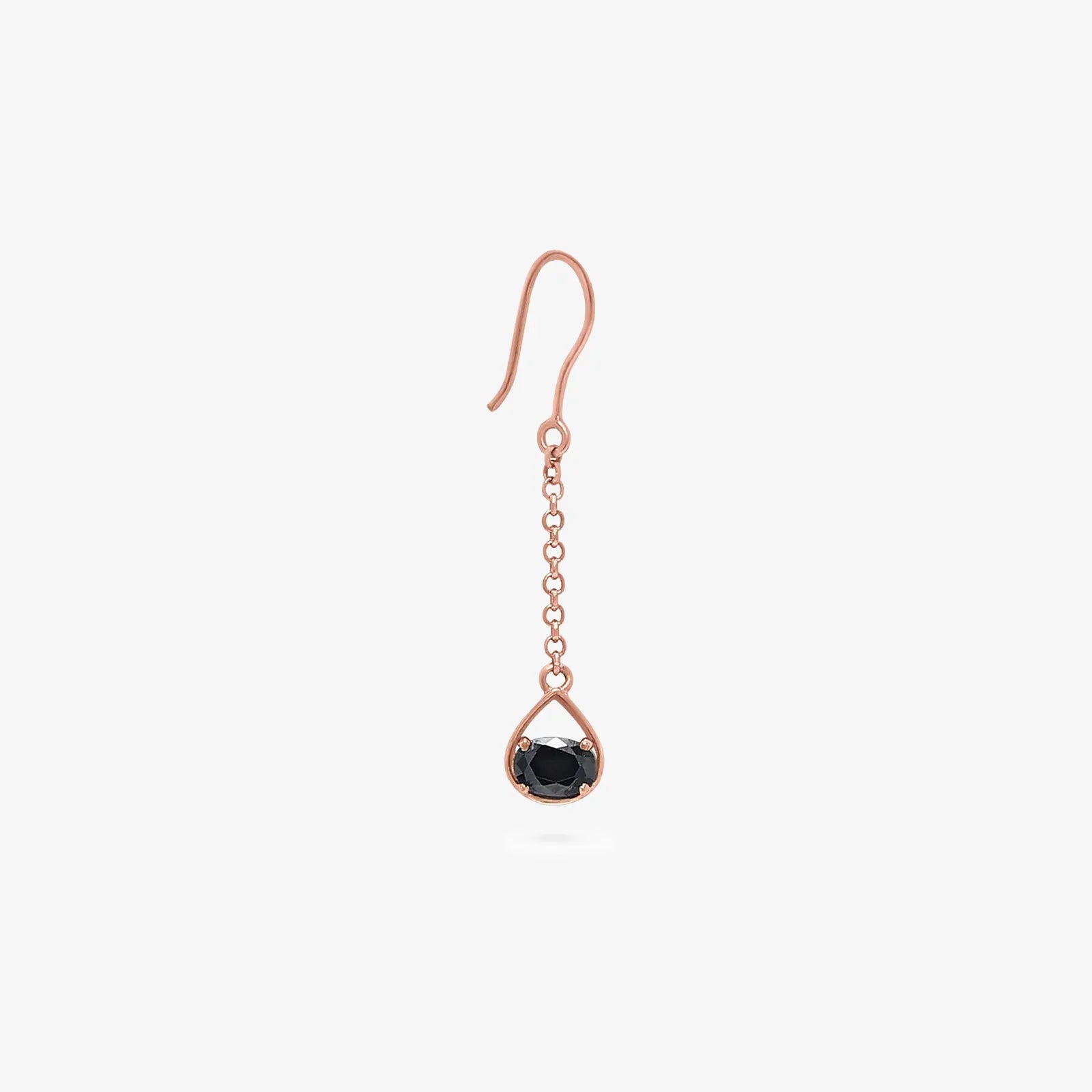 Shimmering Rose Gold Onyx Earrings