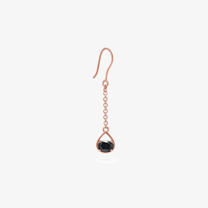 Shimmering Rose Gold Onyx Earrings