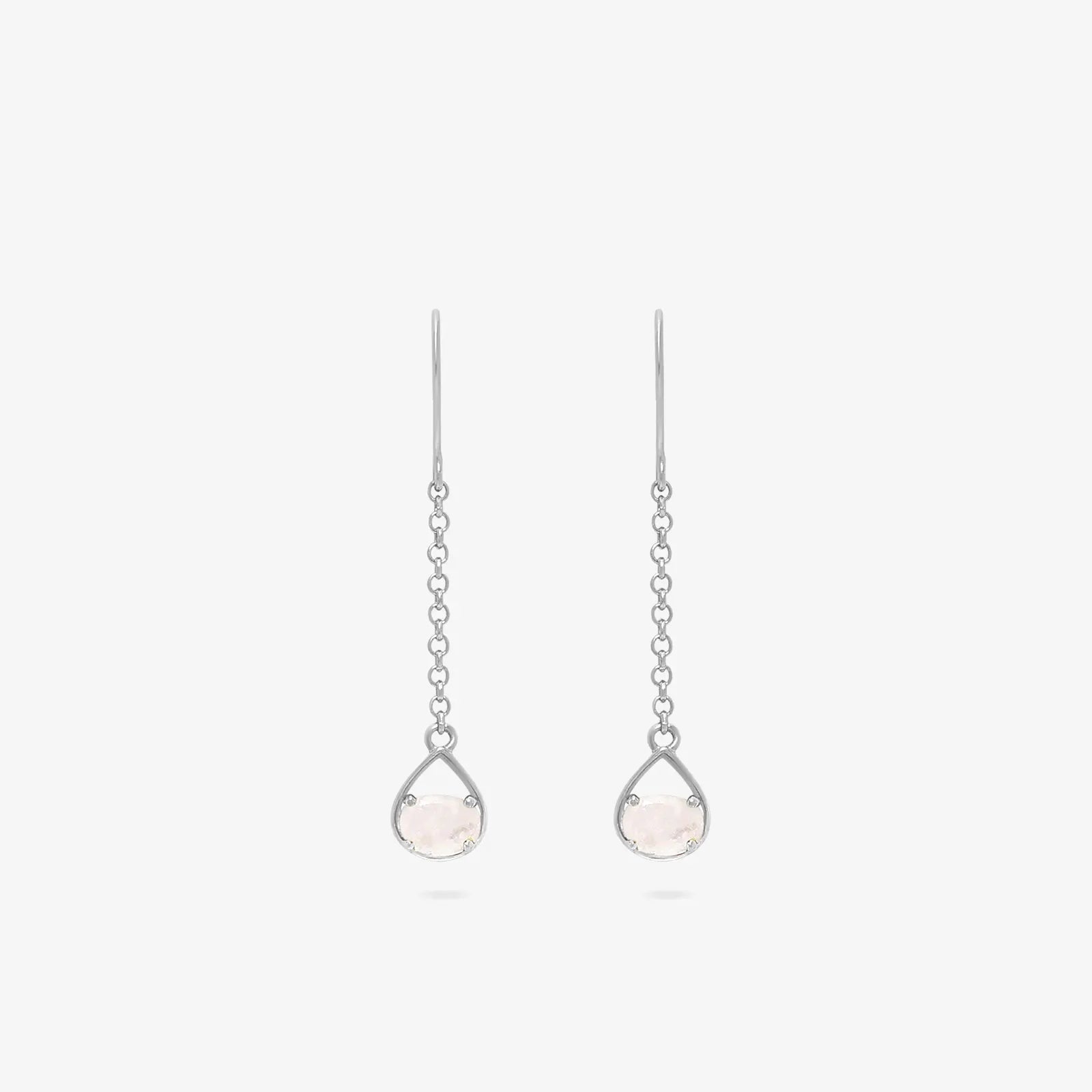 Moonstone Long Drop Earring Design