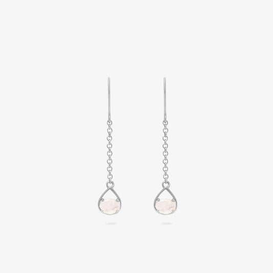 Moonstone Long Drop Earring Design