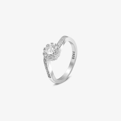 Pure Silver Ring - Cubic Zirconia Ring for Women