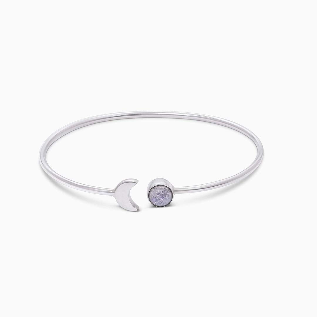 Crescent Moon and Sun Design 925 Sterling Silver Bracelet - Tweov Jewels