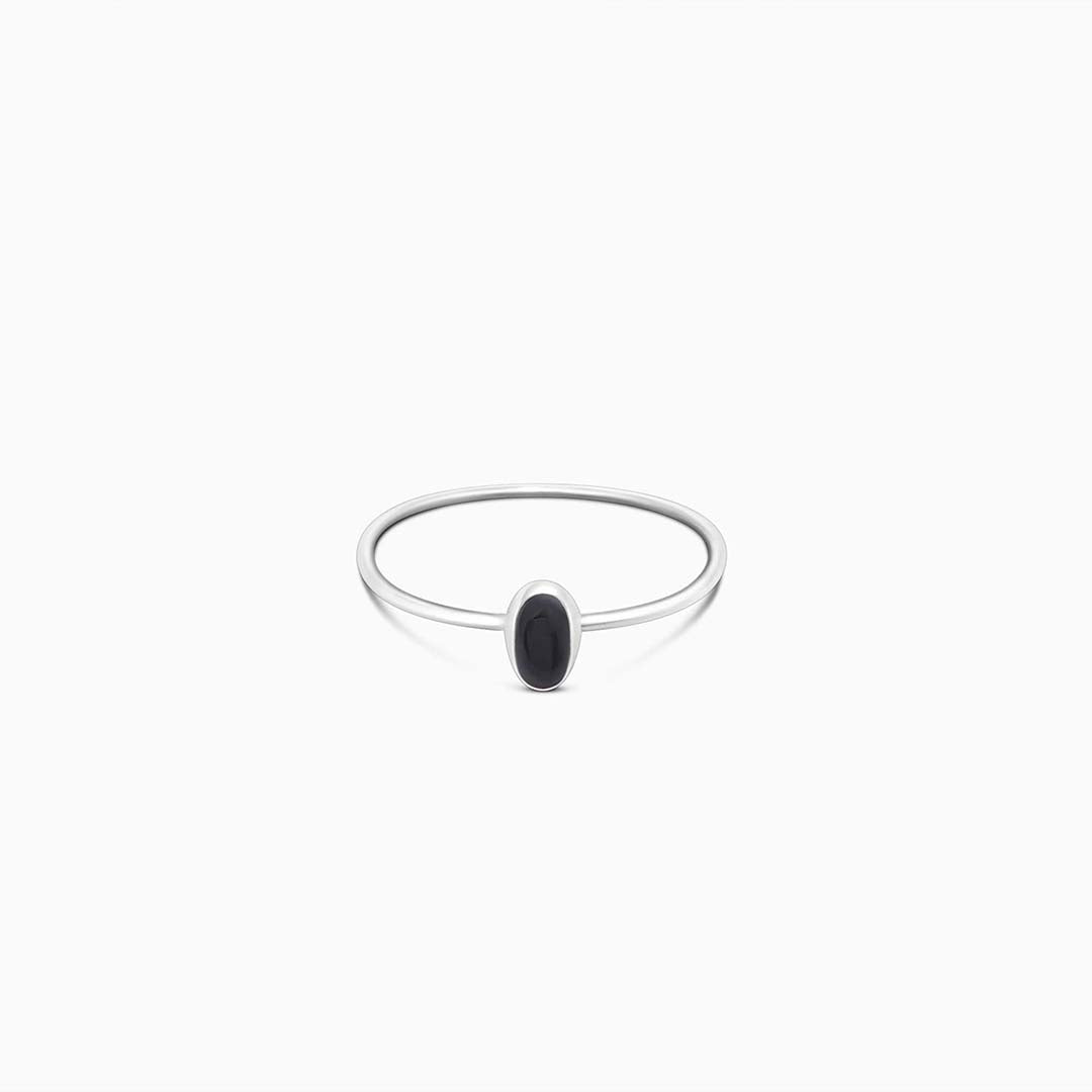 Pure Silver Ring - Casual Black Onyx Model - Tweov Jewels
