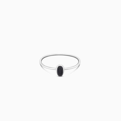 Pure Silver Ring - Casual Black Onyx Model - Tweov Jewels