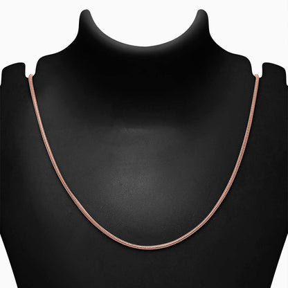 Pure 925 Silver Chain - Snake Model With Rose Gold Finish - Tweov Jewels
