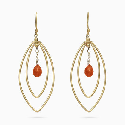 Pure Silver Earrings - Touch Of Beauty Carnalian - Tweov Jewels