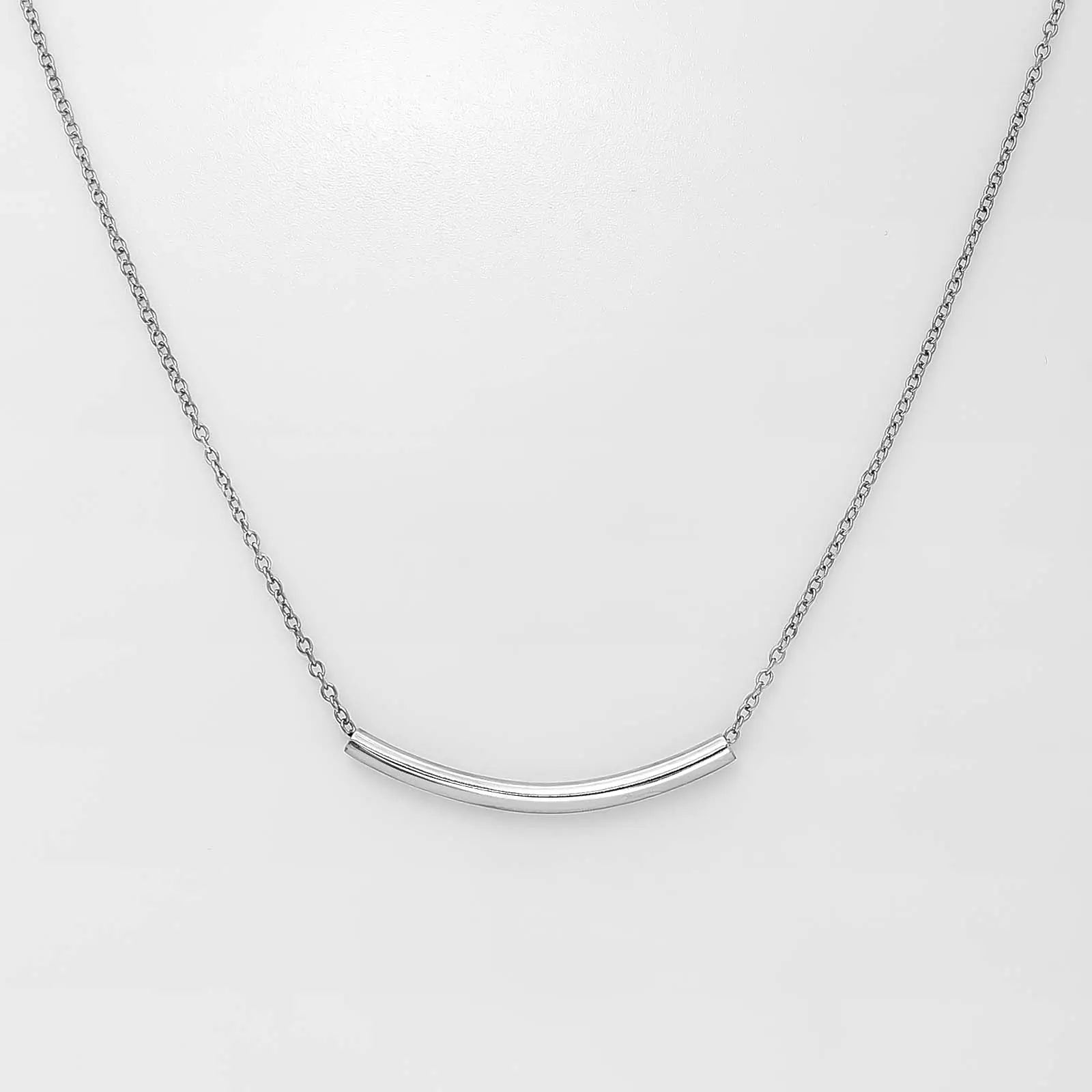 Single String With Silver Finish Necklace