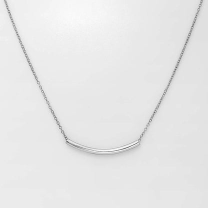 Single String With Silver Finish Necklace