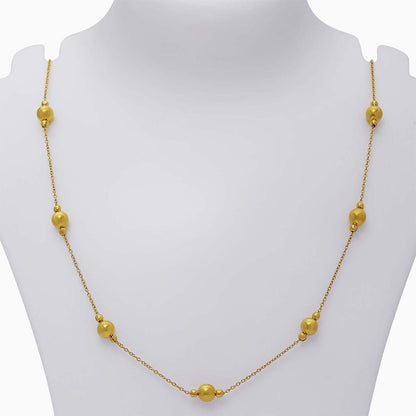 Gold Plated Ball Design Rope Chain - Tweov Jewels