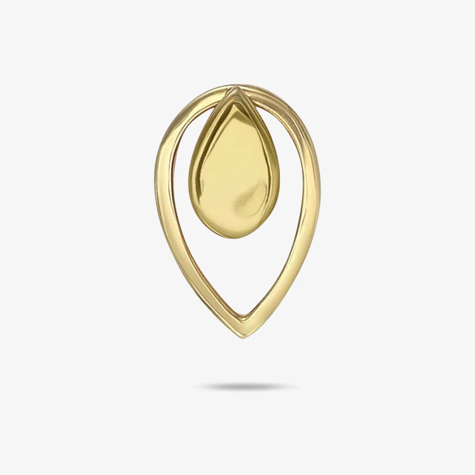 Pure Silver Earrings - 2 in 1 Dew Drop Model With Gold Finish