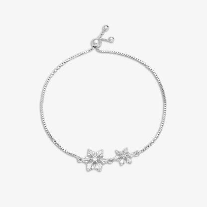 Snowflake Design Silver Bracelet