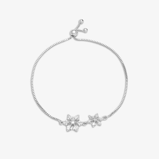 Snowflake Design Silver Bracelet