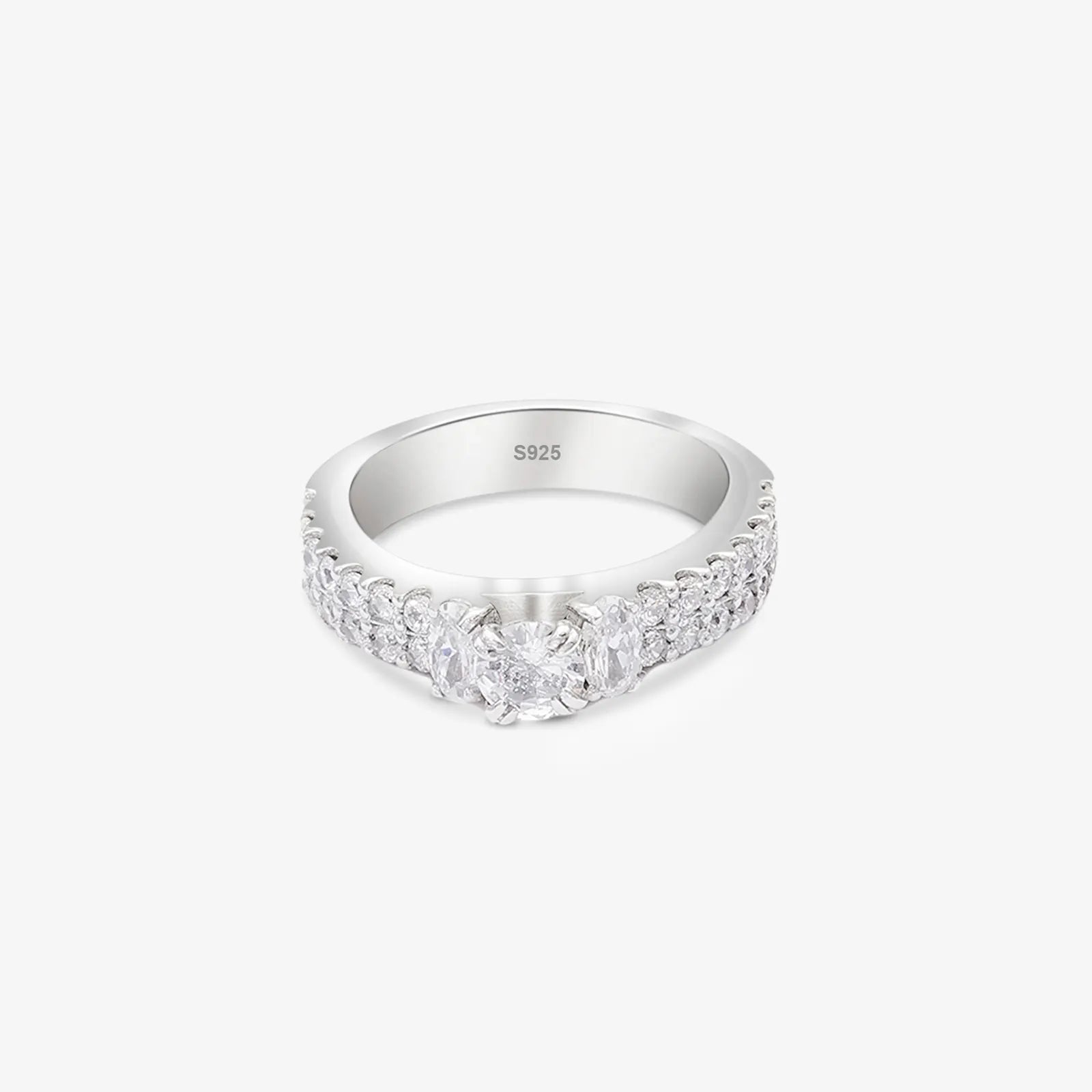 Silver Solitaire CZ Stylish Ring