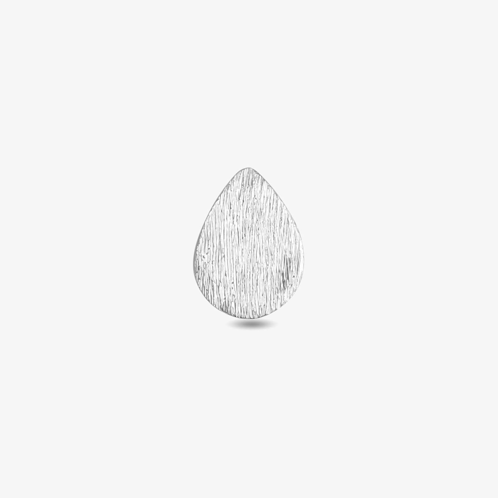 Pure Silver Stud Earrings - Dew-kissed Scratch Finish Model